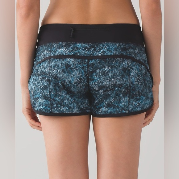 Lululemon Speed Short Fairisle Multi Black / Black Women Size 4 - Picture 2 of 8